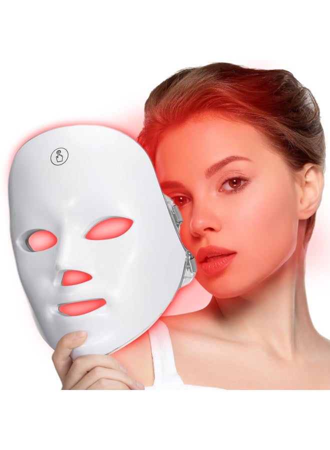 JOUDIYA 7-Color LED Light Therapy Mask – Wireless Anti-Aging & Acne Treatment, Touch Control Rejuvenation Device - Image 1